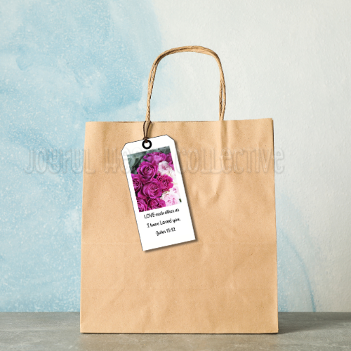 Floral Scripture Tags
