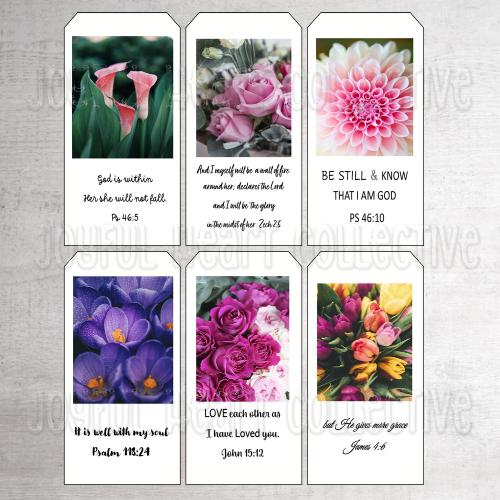 Spring Beauty Floral Tags (Set of 6)