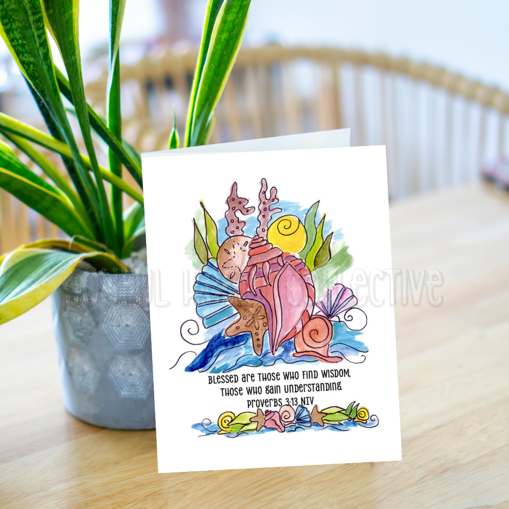 Sea Shell Collection Scripture Notecards (Set of 4)