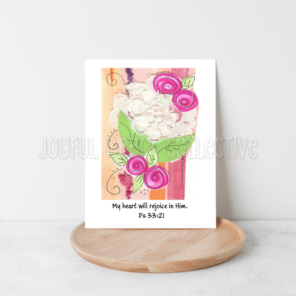Pink Collage Scripture Notecards (Set of 3)