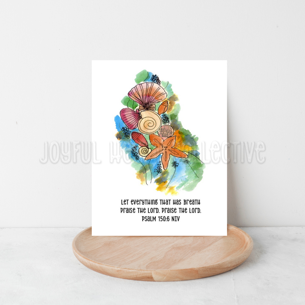 Sea Shell Collection Scripture Notecards (Set of 4)