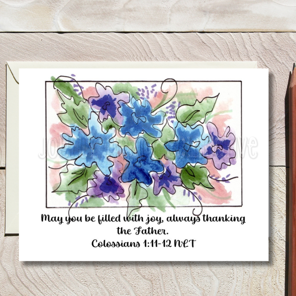Fanciful Floral Scripture Notecards (Set of 6)