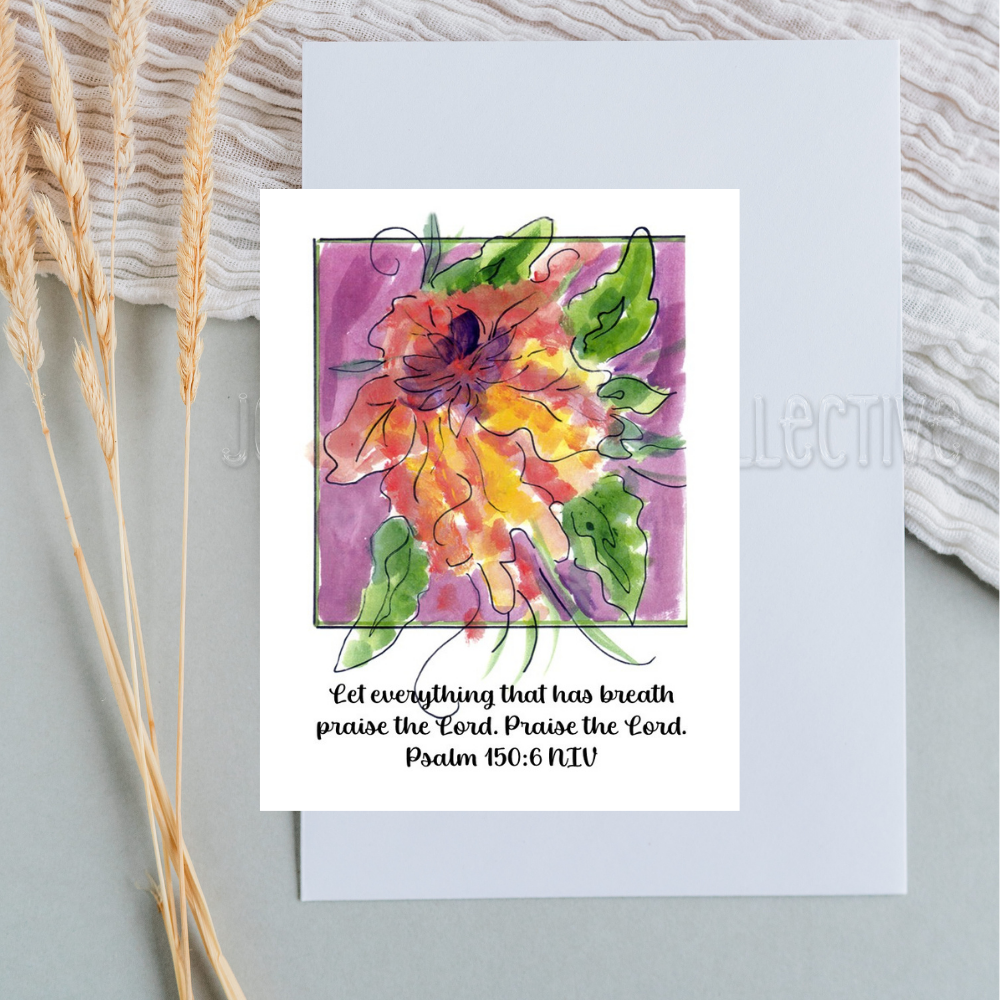 Fanciful Floral Scripture Notecards (Set of 6)